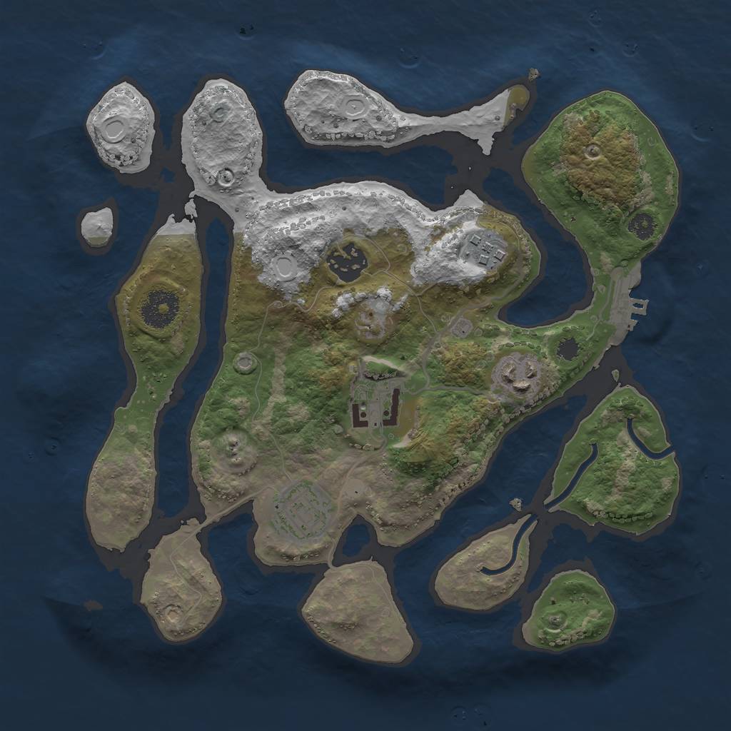 Rust Map: Procedural Map, Size: 2900, Seed: 32508, 14 Monuments