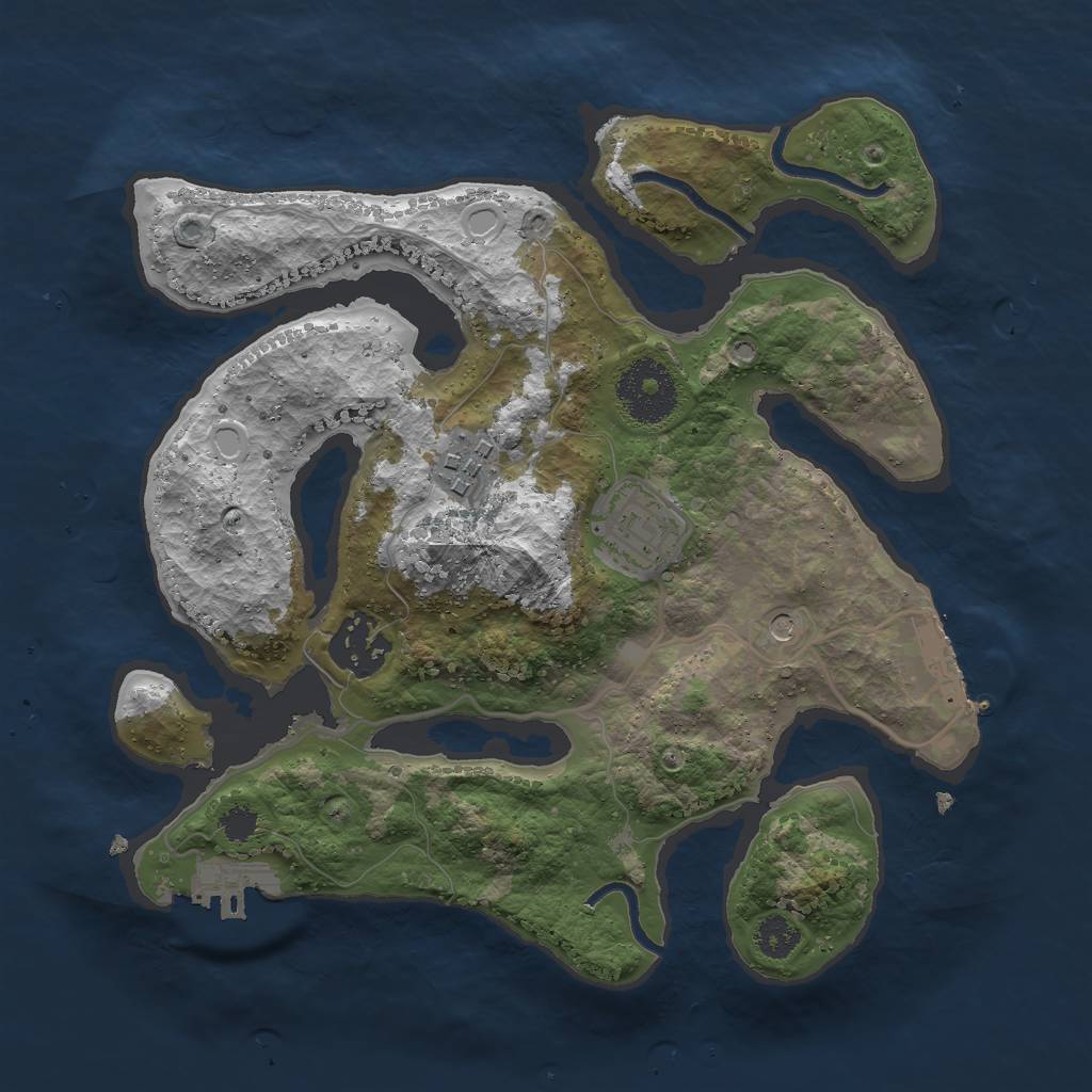 Rust Map: Procedural Map, Size: 2700, Seed: 768, 14 Monuments