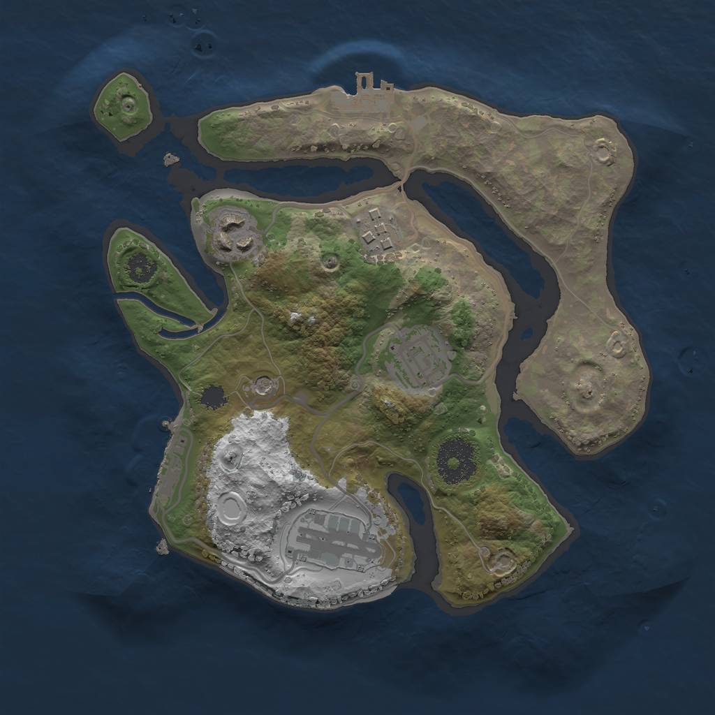 Rust Map: Procedural Map, Size: 2500, Seed: 660526039, 15 Monuments