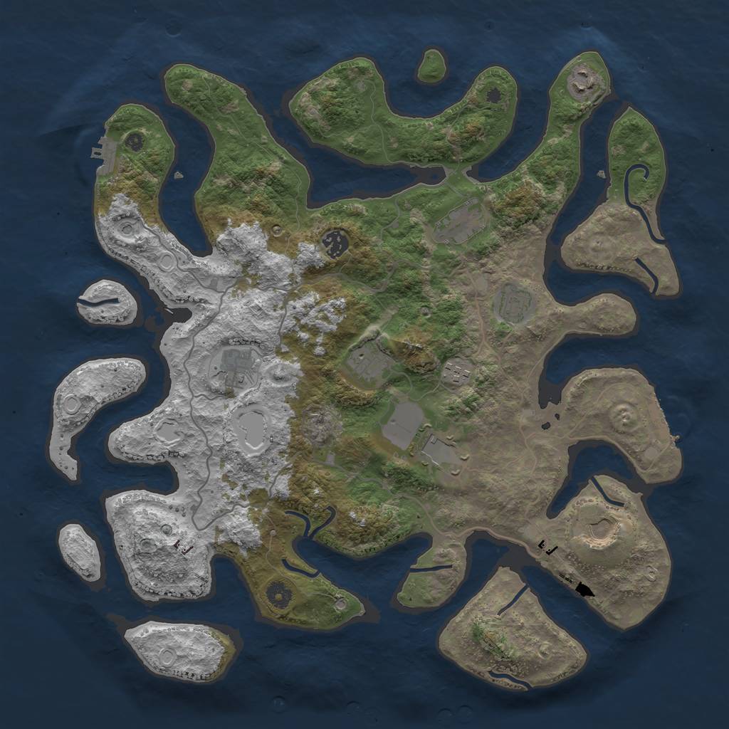 Rust Map: Procedural Map, Size: 4250, Seed: 15195, 20 Monuments