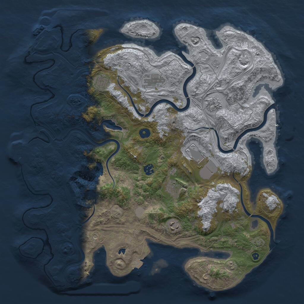 Rust Map: Procedural Map, Size: 4300, Seed: 1492, 13 Monuments