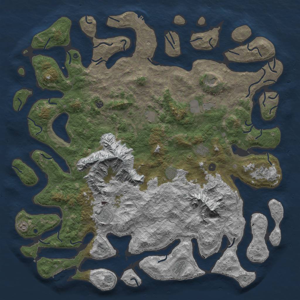 Rust Map: Procedural Map, Size: 6000, Seed: 20112017, 22 Monuments