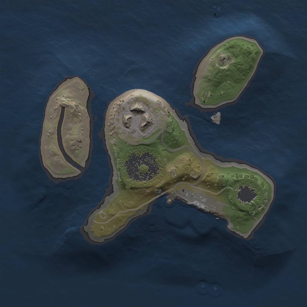 Rust Map: Procedural Map, Size: 1440, Seed: 56152715, 8 Monuments