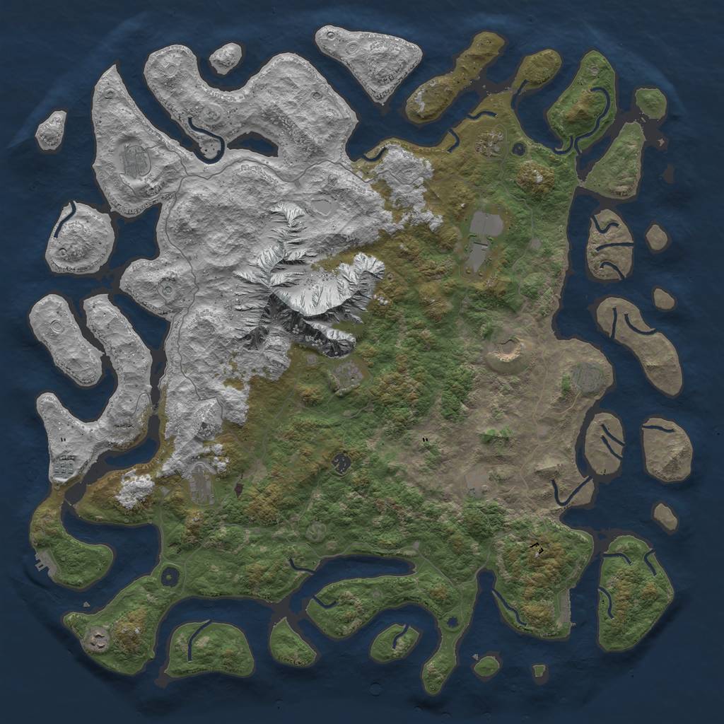 Rust Map: Procedural Map, Size: 5900, Seed: 17, 22 Monuments