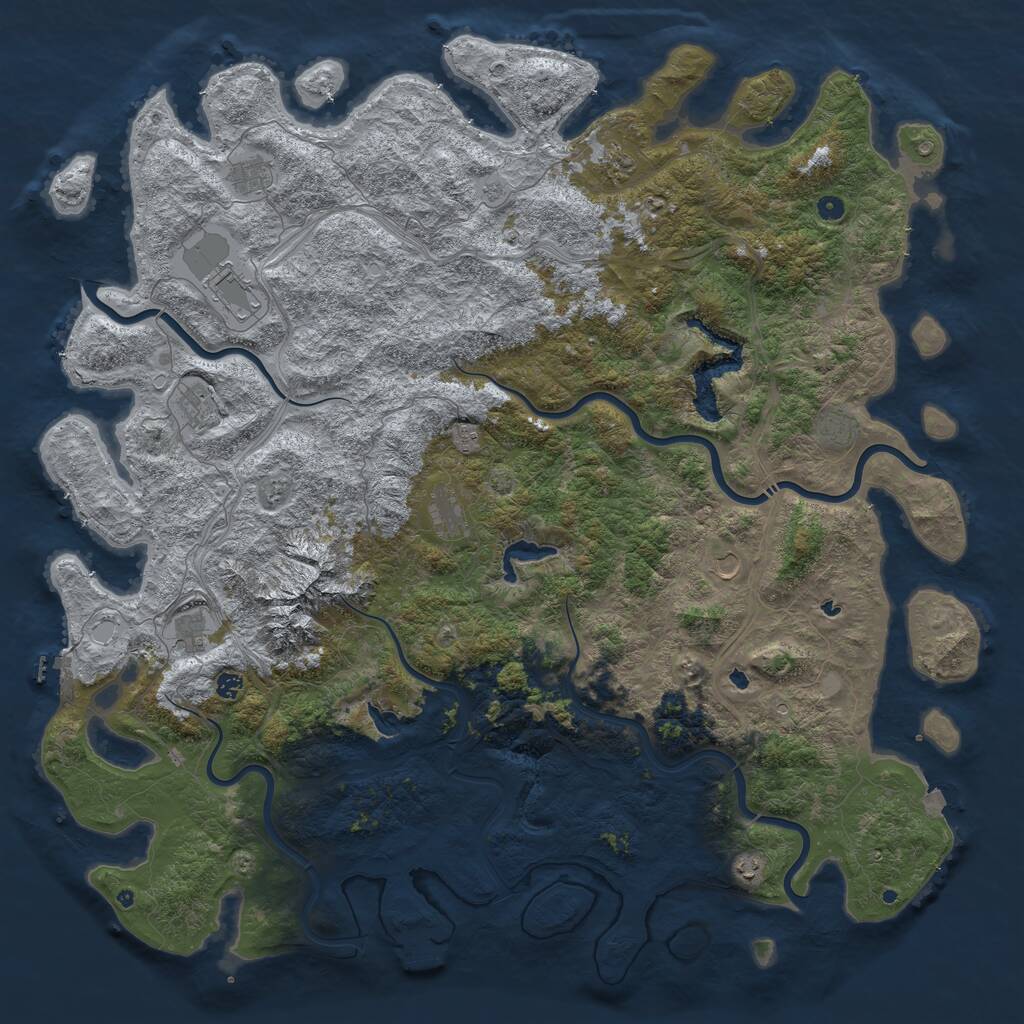 Rust Map: Procedural Map, Size: 5900, Seed: 17, 17 Monuments