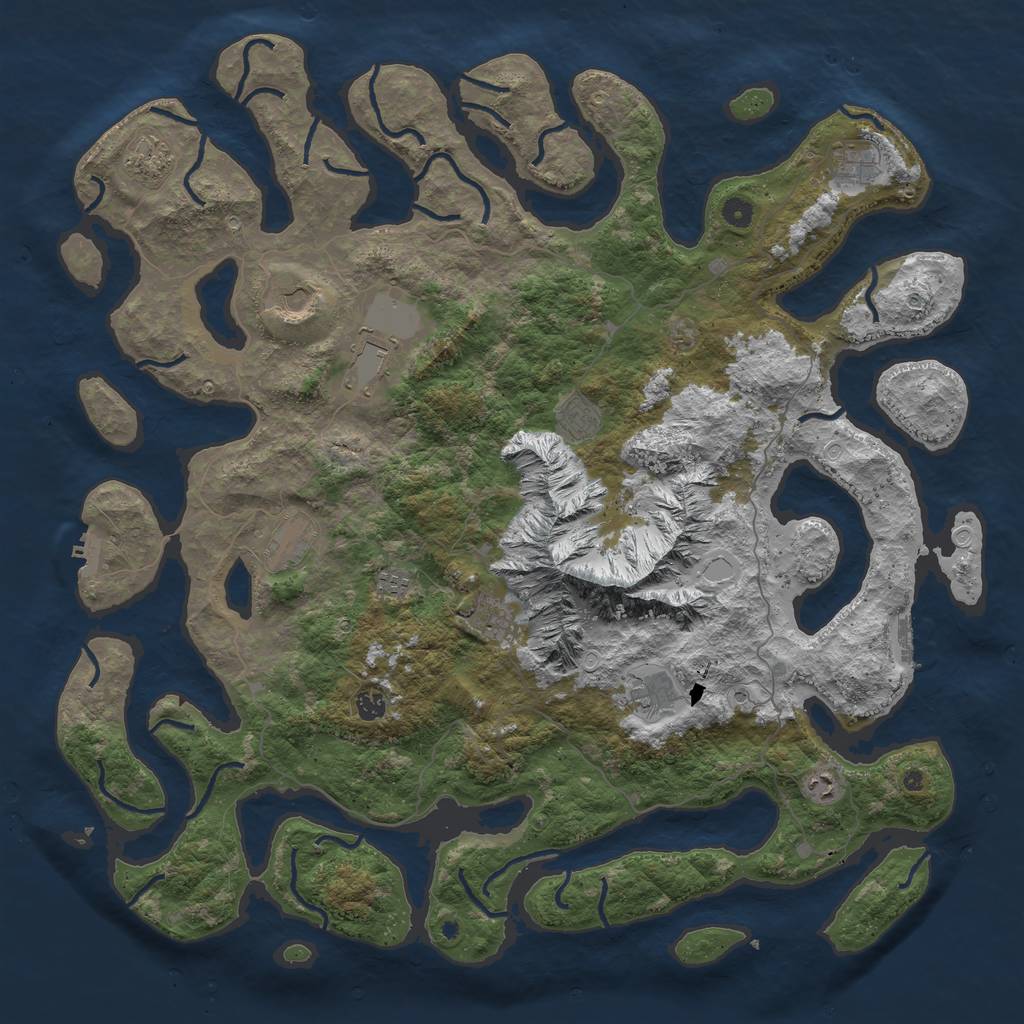 Rust Map: Procedural Map, Size: 5200, Seed: 19882454, 22 Monuments