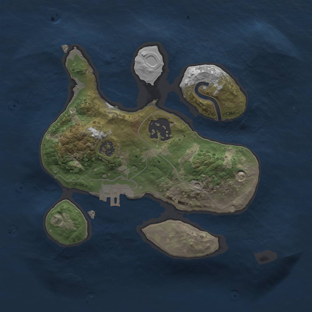 Rust Map: Procedural Map, Size: 2000, Seed: 3252624, 9 Monuments