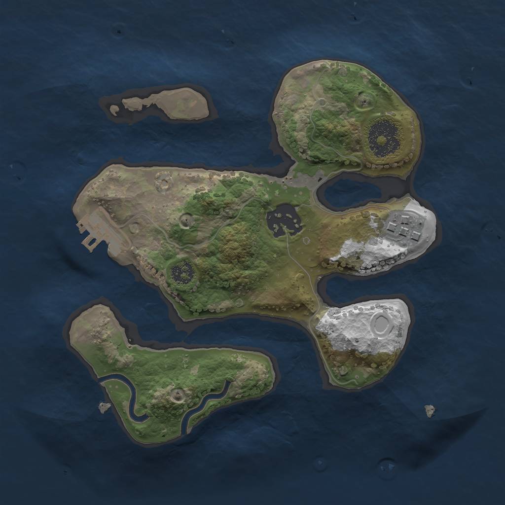 Rust Map: Procedural Map, Size: 2200, Seed: 2222, 11 Monuments