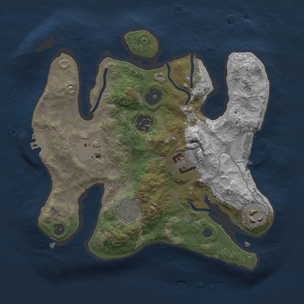 Rust Map: Procedural Map, Size: 2700, Seed: 762501769, 15 Monuments