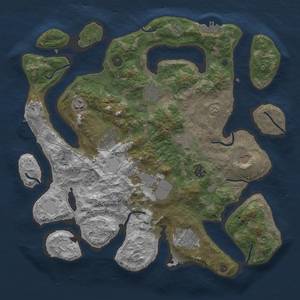 Thumbnail Rust Map: Procedural Map, Size: 4000, Seed: 1486, 20 Monuments