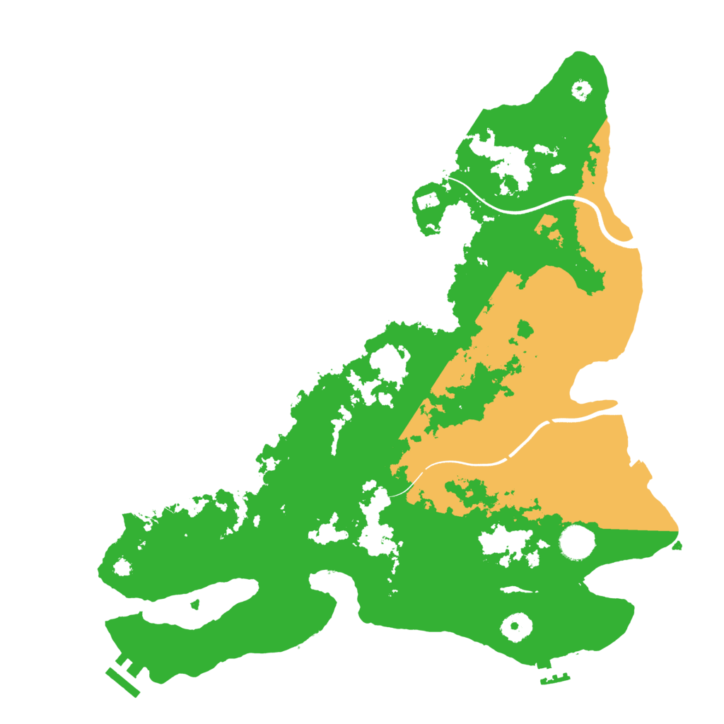 Biome Rust Map: Procedural Map, Size: 3700, Seed: 918963621