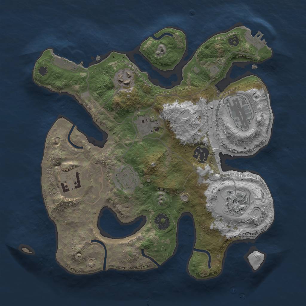 Rust Map: Procedural Map, Size: 2900, Seed: 3057, 17 Monuments