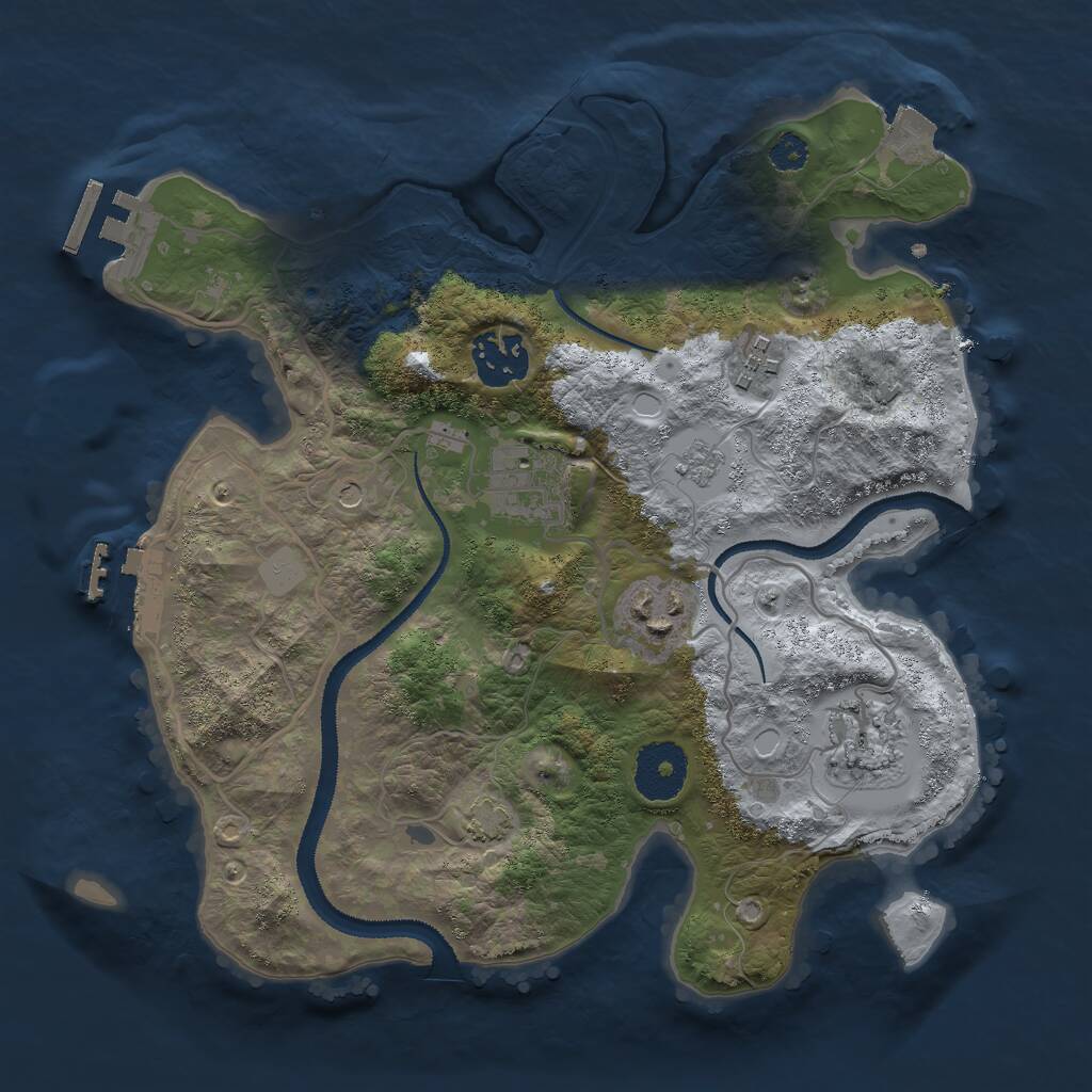 Rust Map: Procedural Map, Size: 2900, Seed: 3057, 11 Monuments