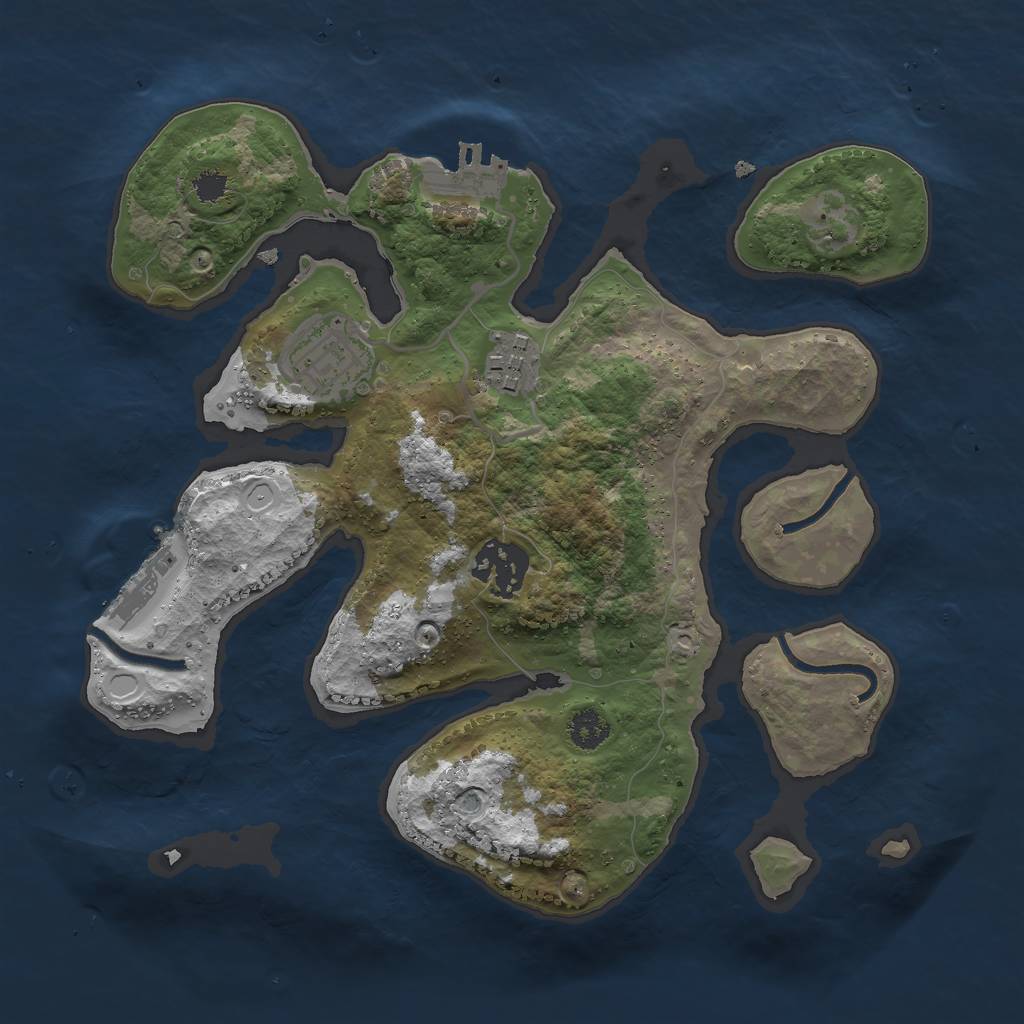 Rust Map: Procedural Map, Size: 2700, Seed: 47195, 13 Monuments