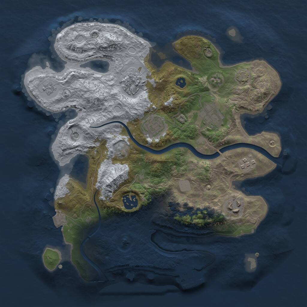 Rust Map: Procedural Map, Size: 3000, Seed: 6397892, 11 Monuments