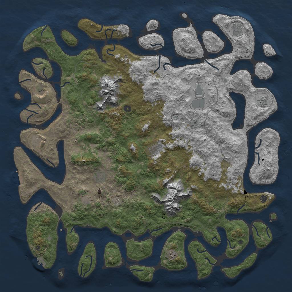 Rust Map: Procedural Map, Size: 6000, Seed: 1807748800, 22 Monuments