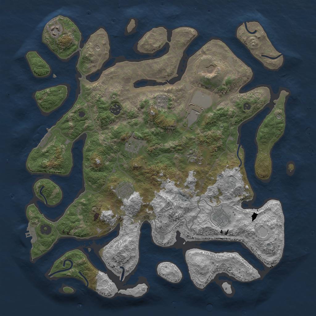 Rust Map: Procedural Map, Size: 4250, Seed: 201, 20 Monuments