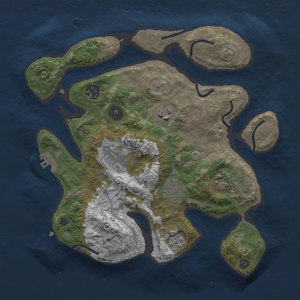 Rust Map: Procedural Map, Size: 3000, Seed: 660526039, 15 Monuments