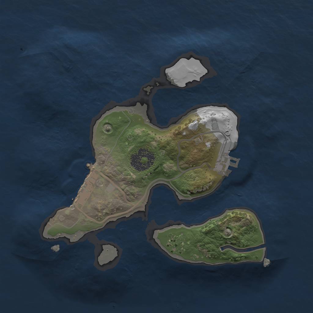 Rust Map: Procedural Map, Size: 2000, Seed: 24000, 9 Monuments