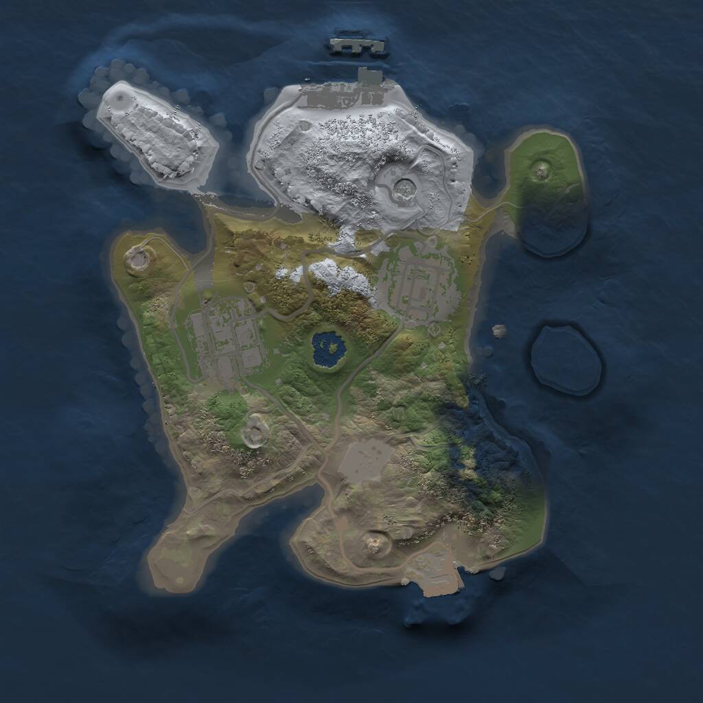 Rust Map: Procedural Map, Size: 2000, Seed: 938764877, 5 Monuments