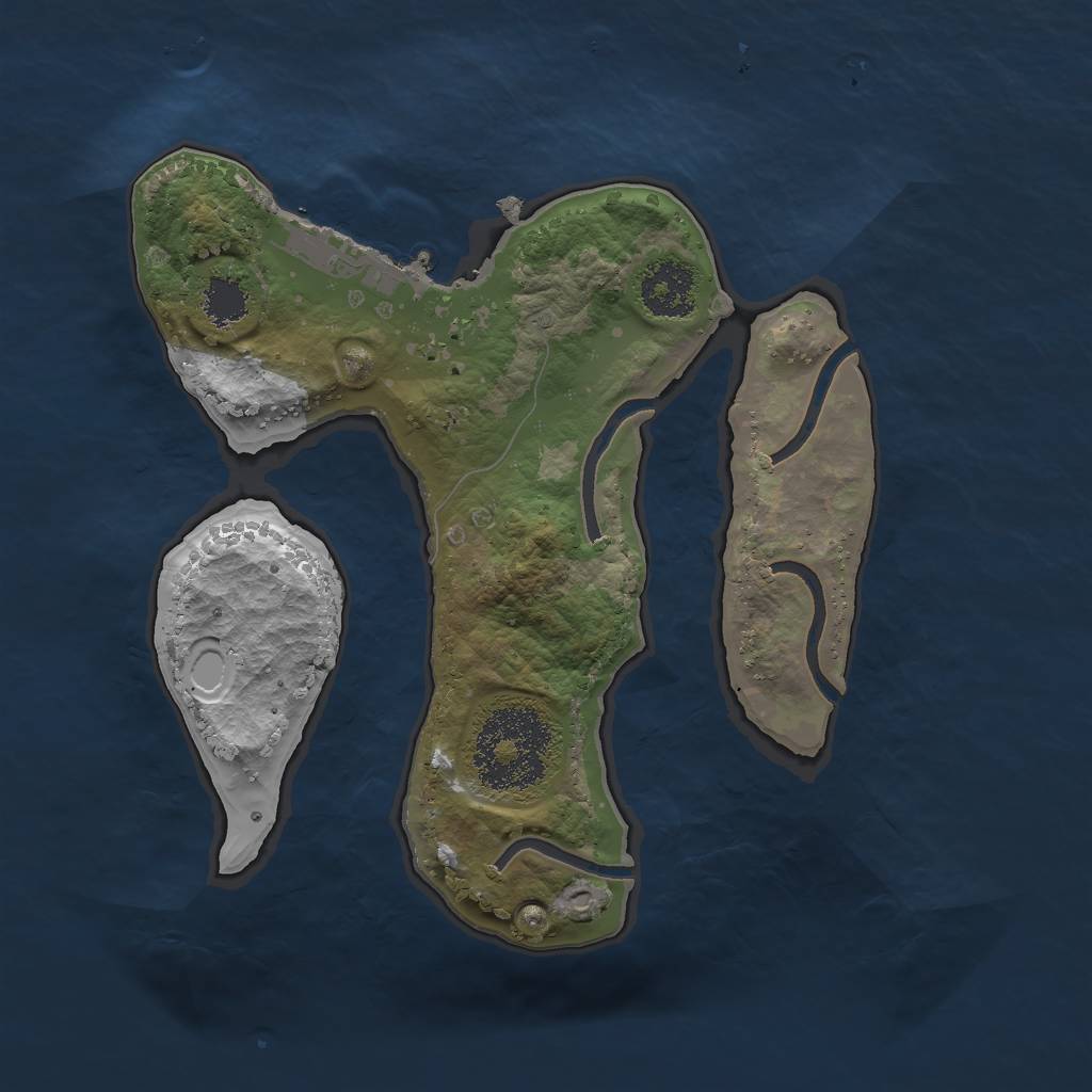 Rust Map: Procedural Map, Size: 2000, Seed: 575716, 8 Monuments