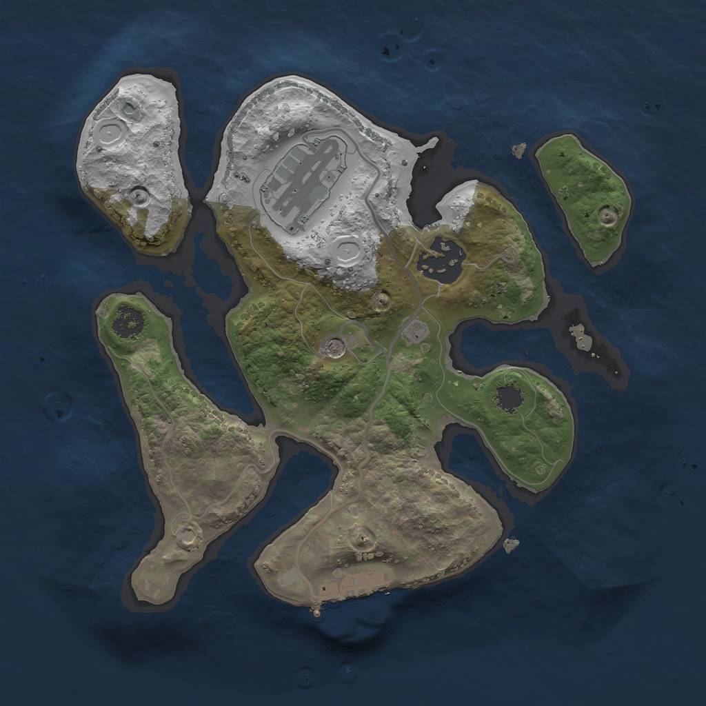 Rust Map: Procedural Map, Size: 2300, Seed: 938764877, 12 Monuments