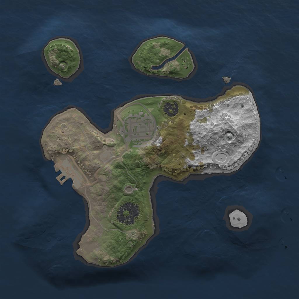 Rust Map: Procedural Map, Size: 2000, Seed: 1846517498, 9 Monuments