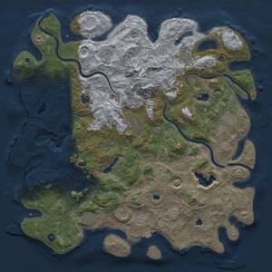 Thumbnail Rust Map: Procedural Map, Size: 5000, Seed: 899233225, 17 Monuments