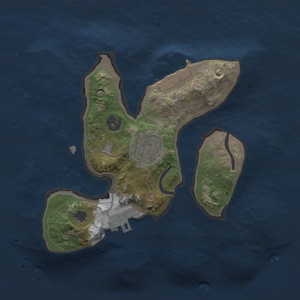 Rust Map: Procedural Map, Size: 2000, Seed: 1351901428, 10 Monuments