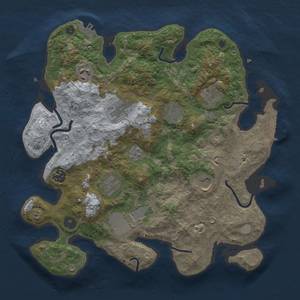 Thumbnail Rust Map: Procedural Map, Size: 3500, Seed: 188727885, 16 Monuments