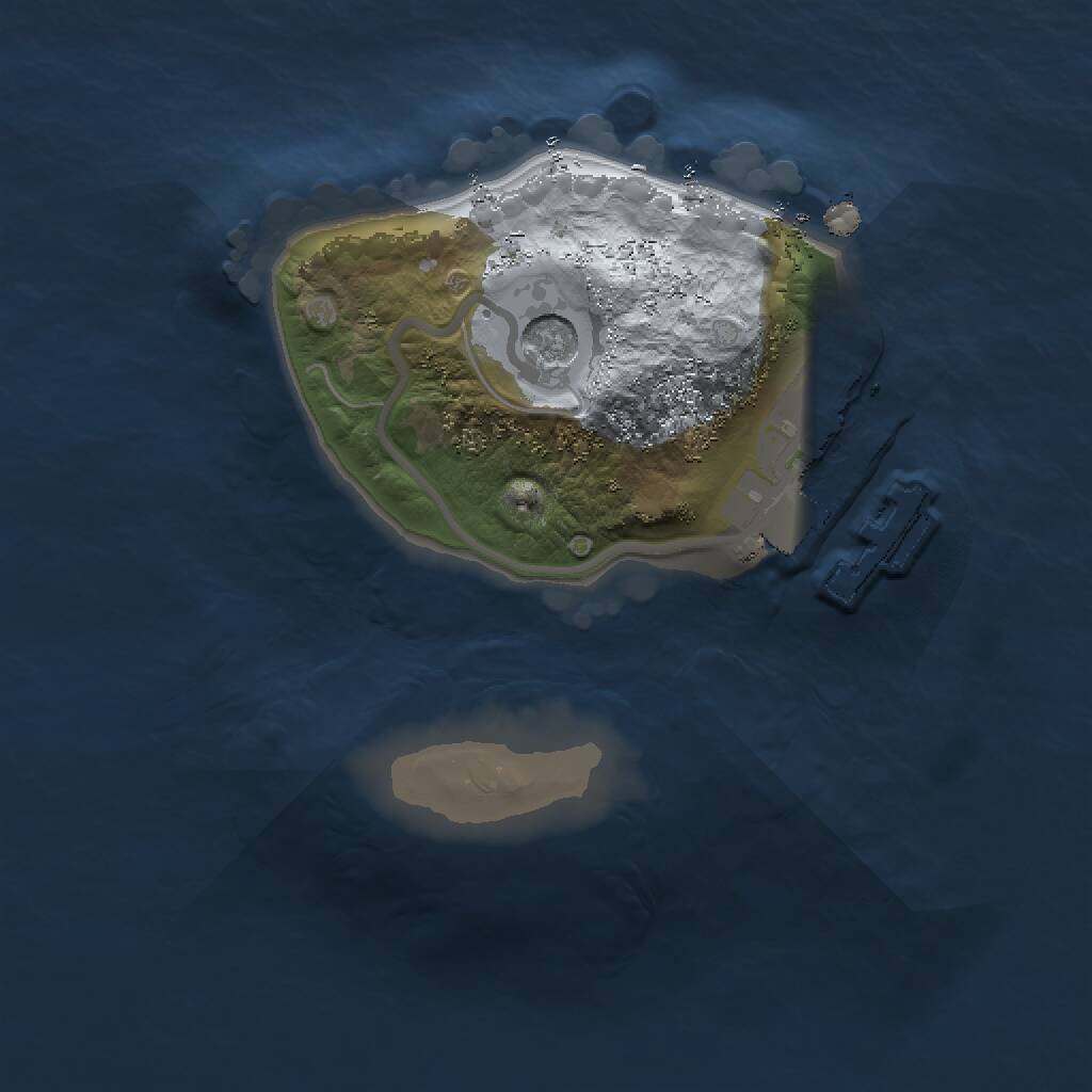 Rust Map: Procedural Map, Size: 1250, Seed: 49385464, 3 Monuments