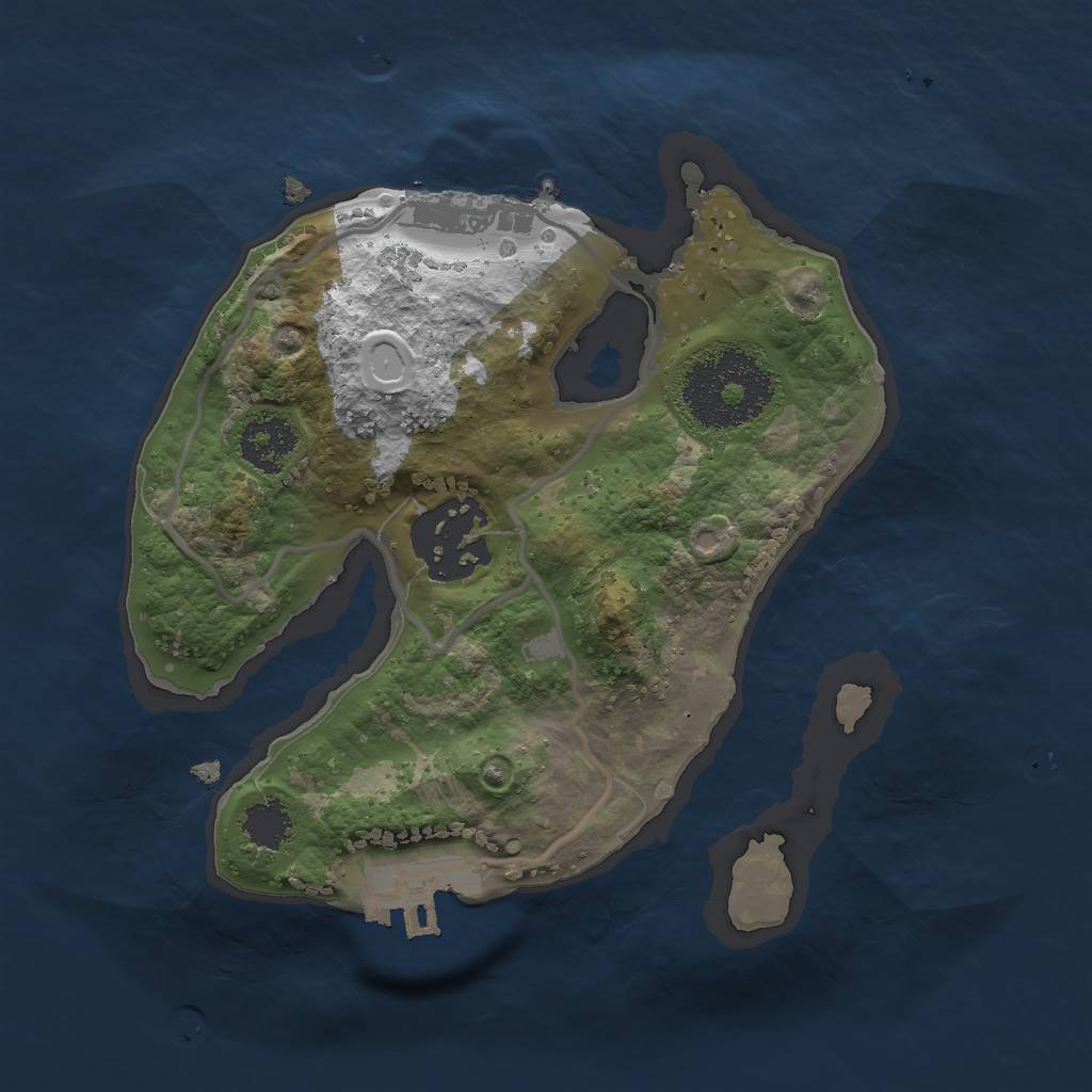 Rust Map: Procedural Map, Size: 2000, Seed: 7823473, 10 Monuments