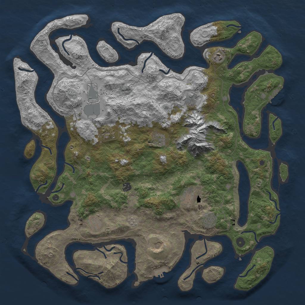 Rust Map: Procedural Map, Size: 5000, Seed: 8114122, 22 Monuments