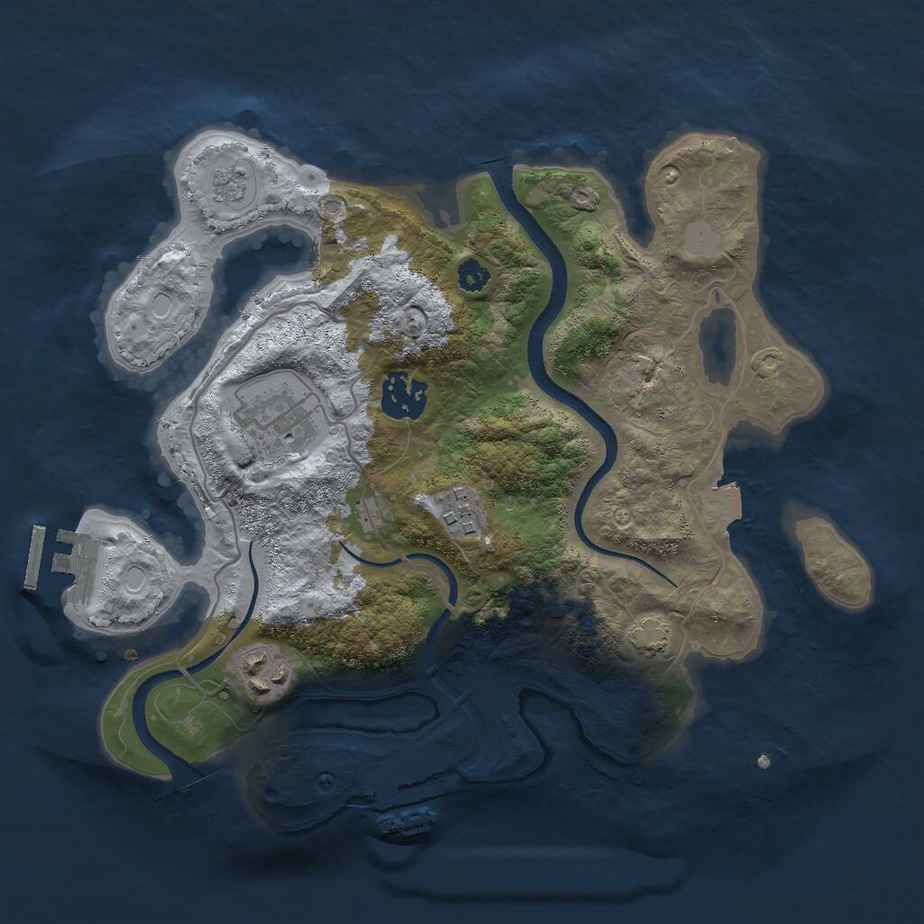 Rust Map: Procedural Map, Size: 2900, Seed: 19822471, 9 Monuments
