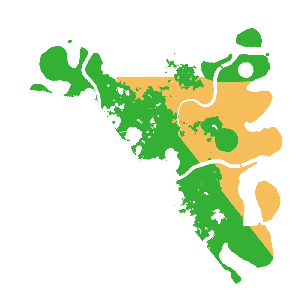 Biome Rust Map: Procedural Map, Size: 3500, Seed: 2224445