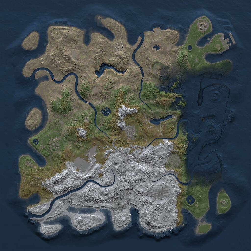 Rust Map: Procedural Map, Size: 4250, Seed: 9123176, 15 Monuments