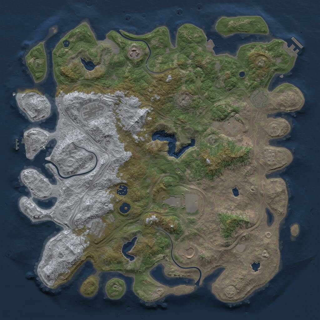 Rust Map: Procedural Map, Size: 4500, Seed: 946503864, 15 Monuments