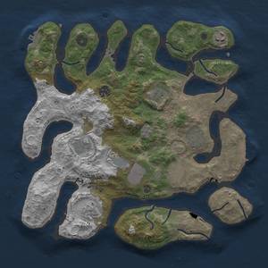 Thumbnail Rust Map: Procedural Map, Size: 3500, Seed: 667, 20 Monuments