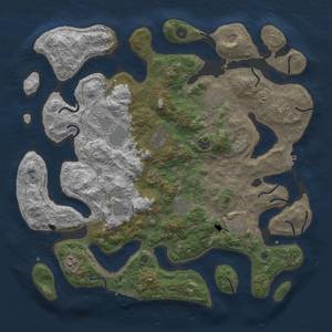 Thumbnail Rust Map: Procedural Map, Size: 4500, Seed: 1817334639, 22 Monuments