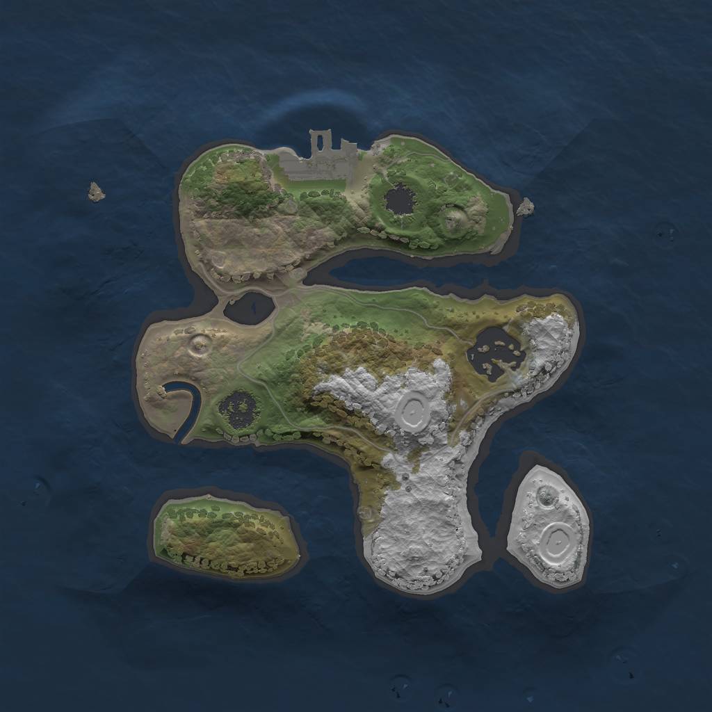 Rust Map: Procedural Map, Size: 2000, Seed: 345326, 10 Monuments