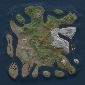 Thumbnail Rust Map: Procedural Map, Size: 3500, Seed: 1576, 19 Monuments