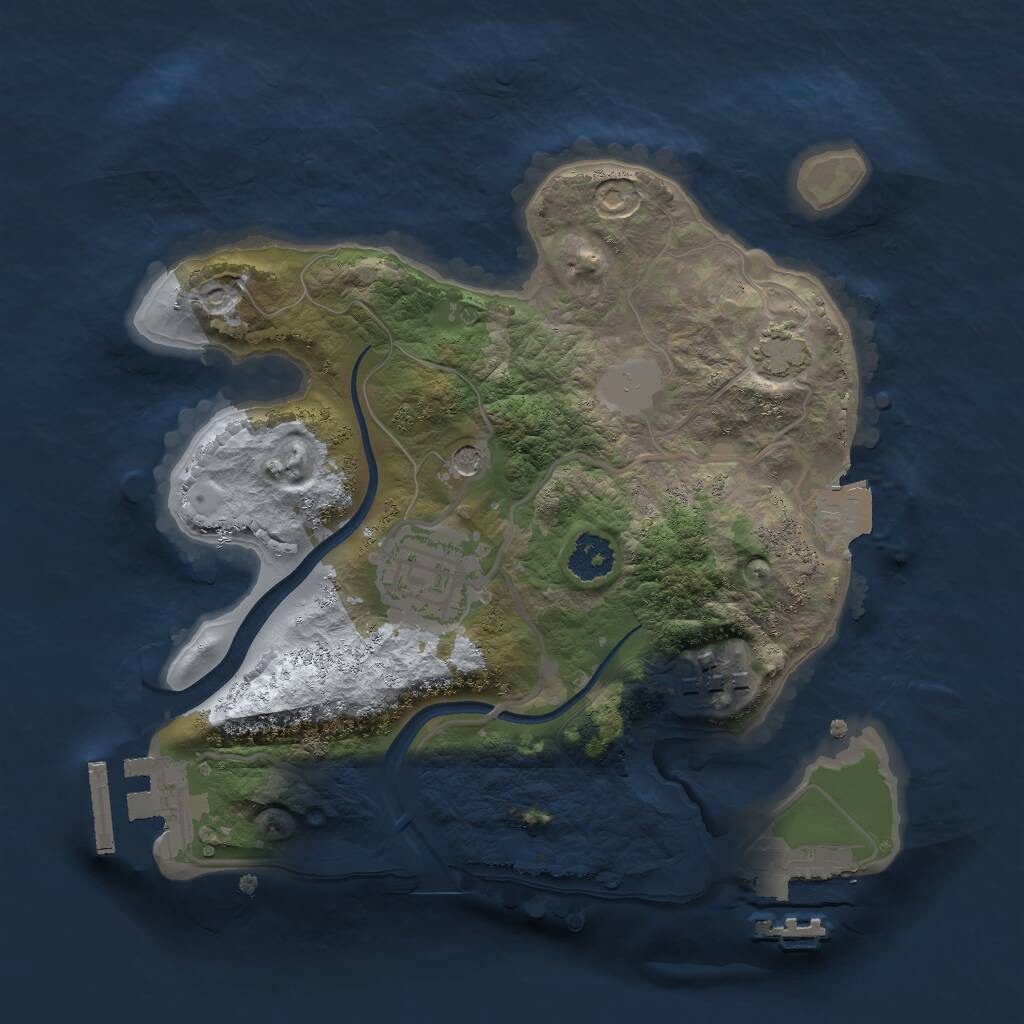 Rust Map: Procedural Map, Size: 2250, Seed: 56756756, 7 Monuments