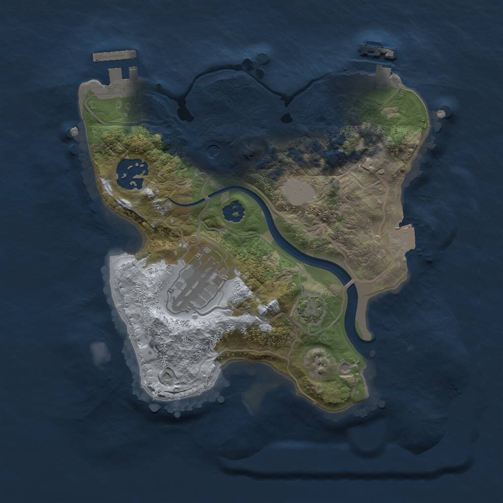 Rust Map: Procedural Map, Size: 2345, Seed: 54321, 7 Monuments