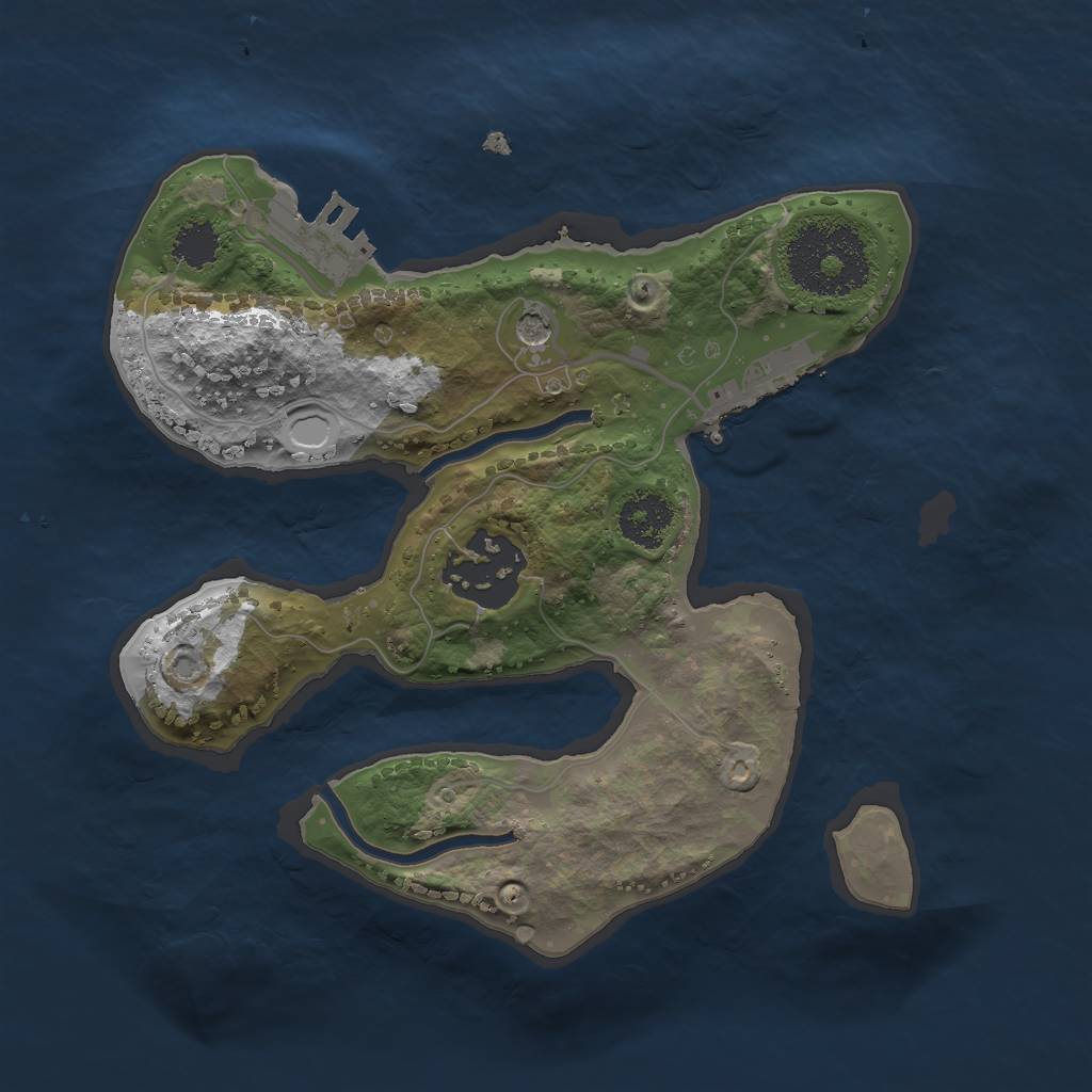 Rust Map: Procedural Map, Size: 2100, Seed: 501, 11 Monuments