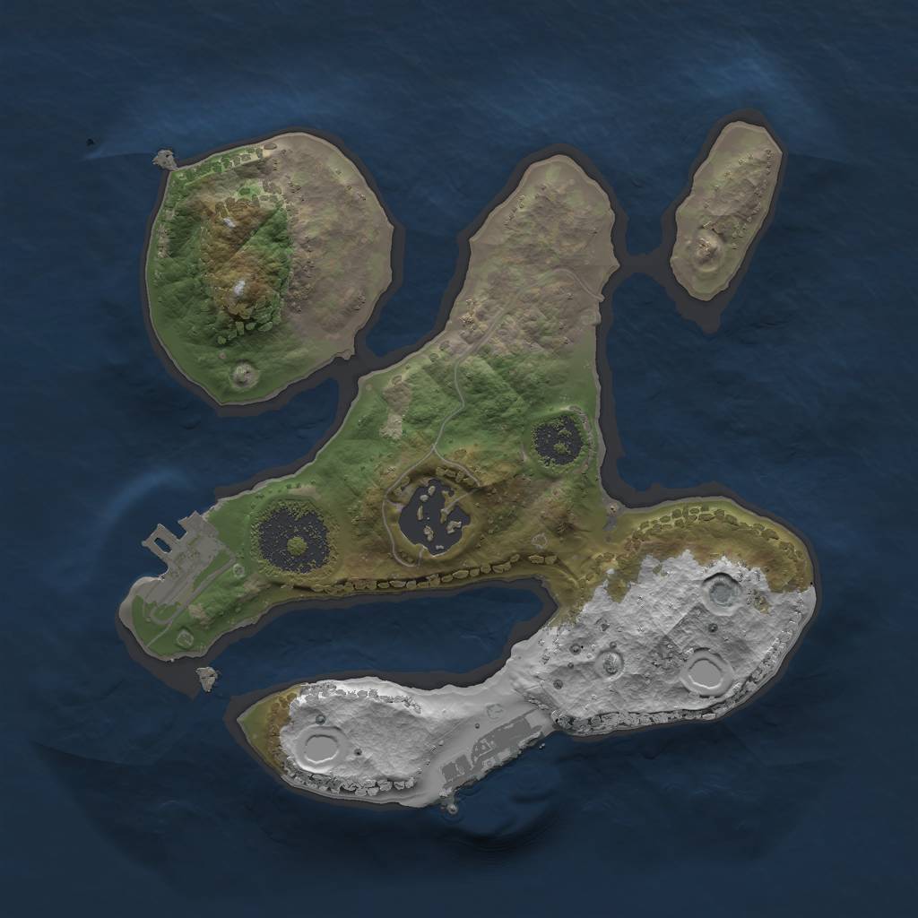 Rust Map: Procedural Map, Size: 2000, Seed: 4539267, 10 Monuments