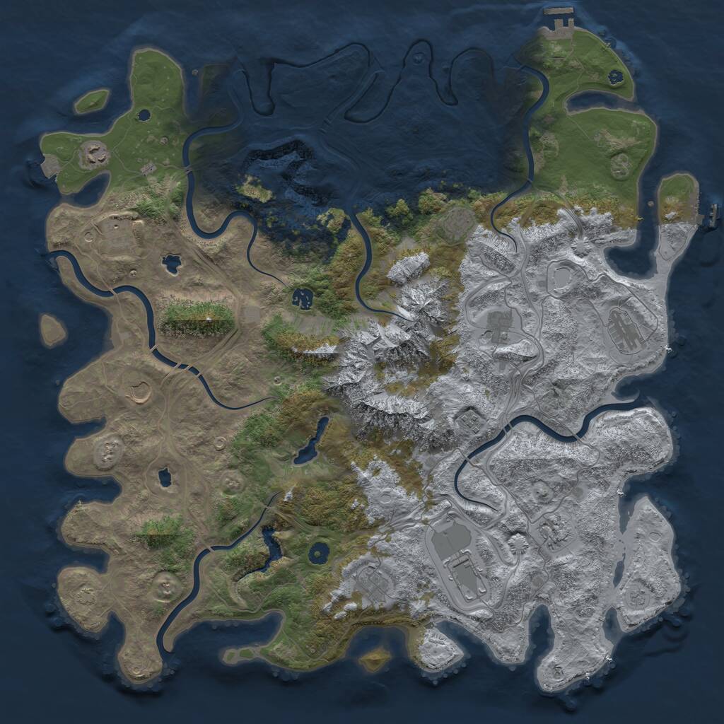Rust Map: Procedural Map, Size: 5000, Seed: 787000573, 17 Monuments