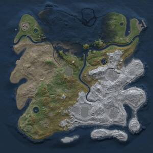 Thumbnail Rust Map: Procedural Map, Size: 3850, Seed: 813903503, 16 Monuments