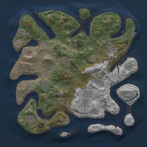 Thumbnail Rust Map: Procedural Map, Size: 3850, Seed: 813903503, 22 Monuments