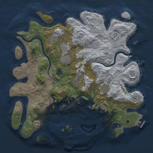 Thumbnail Rust Map: Procedural Map, Size: 3950, Seed: 211835737, 15 Monuments