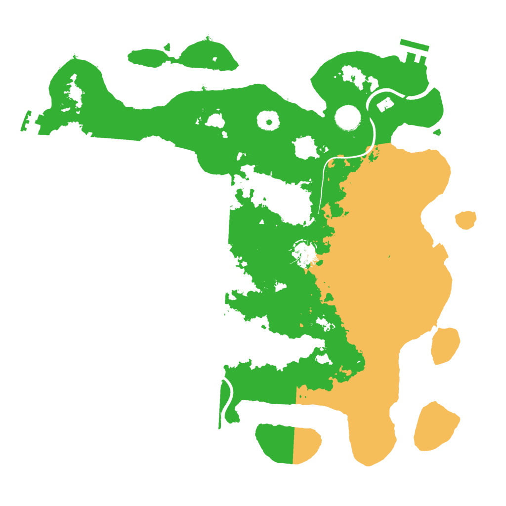 Biome Rust Map: Procedural Map, Size: 3500, Seed: 3500160
